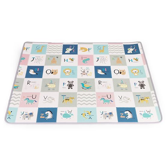 Pěnová vzdělávací oboustranná rolovací podložka s abecedou ECOTOYS pro děti