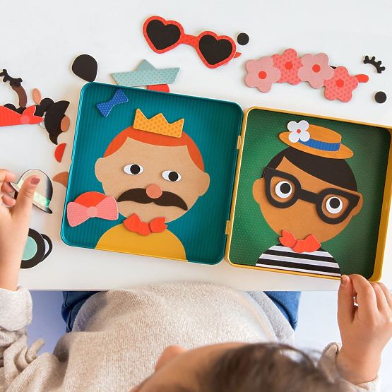 Petit Collage Magnetické puzzle Veselé tváře