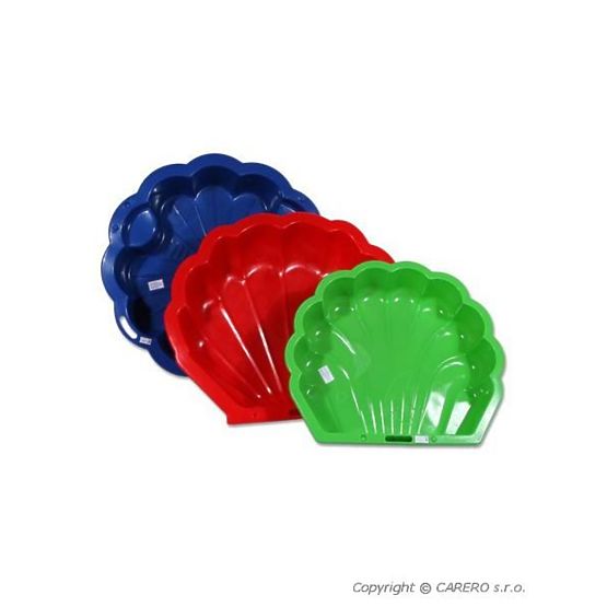 Pískoviště-bazének Mušle - 2 ks červené