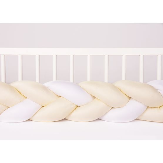 Pletený chránič do postýlky Cream 200cm
