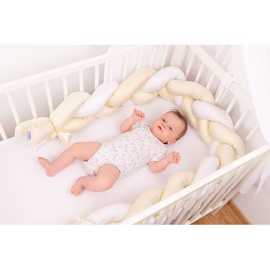 Pletený chránič do postýlky Cream 200cm