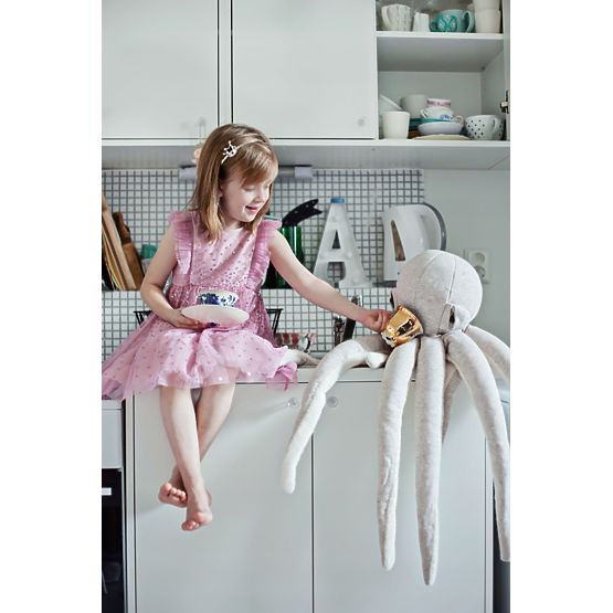 Plyšová chobotnice - ecru