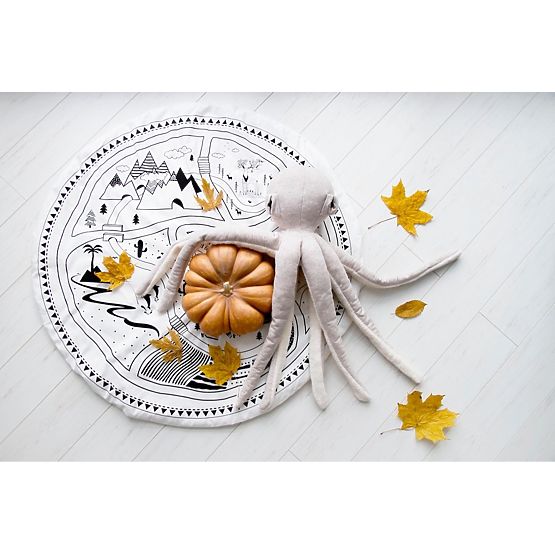 Plyšová chobotnice - ecru