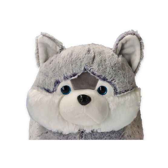 Plyšový taburet pejsek Husky sedátko