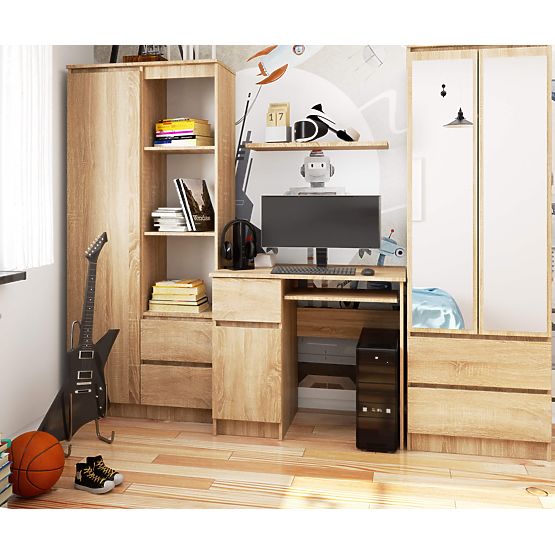 POČÍTAČOVÝ STŮL 90 cm PIXEL LEVÝ PK SONOMA