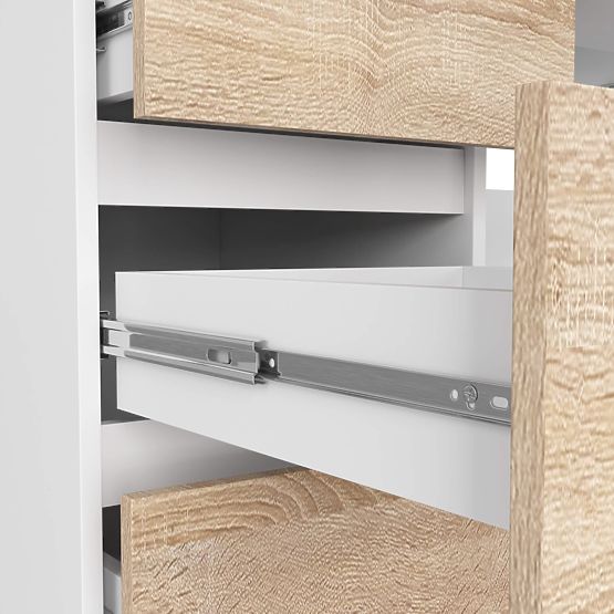 POČÍTAČOVÝ STŮL A-11 135 cm 6 ZÁSUVKY PK BÍLÁ / SONOMA