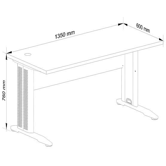 POČÍTAČOVÝ STŮL BM-135 ŠEDÝ