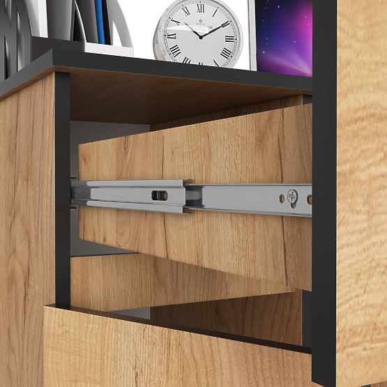 POČÍTAČOVÝ STŮL PIKSEL PK DUB CRAFT - LEVÝ