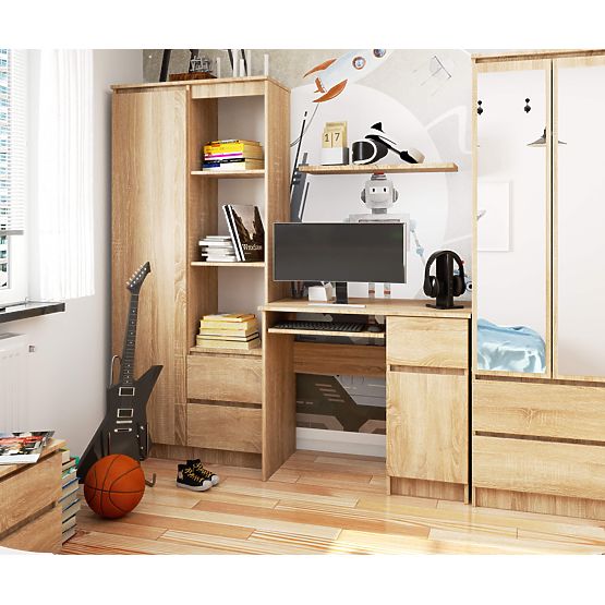 POČÍTAČOVÝ STŮL PIKSEL PK SONOMA - PRAVÝ