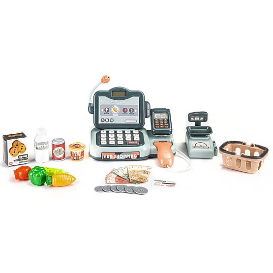 Pokladna obchod produkty skener kalkulačka zvuky