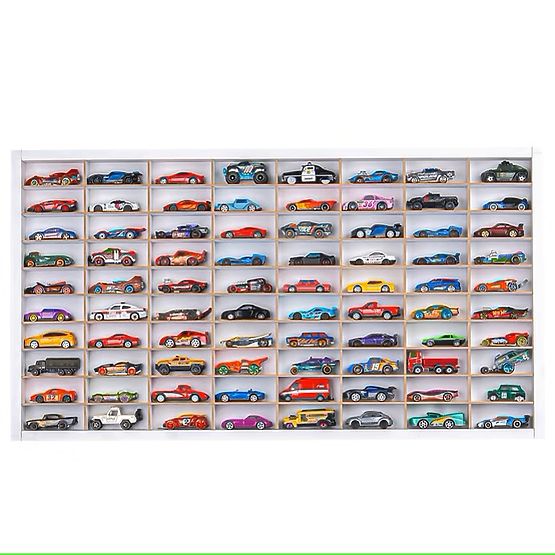 Police na autíčka Hot Wheels - bílá, 80 míst