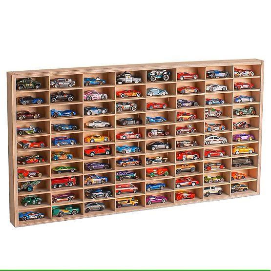 Police na autíčka Hot Wheels - přírodní, 80 míst
