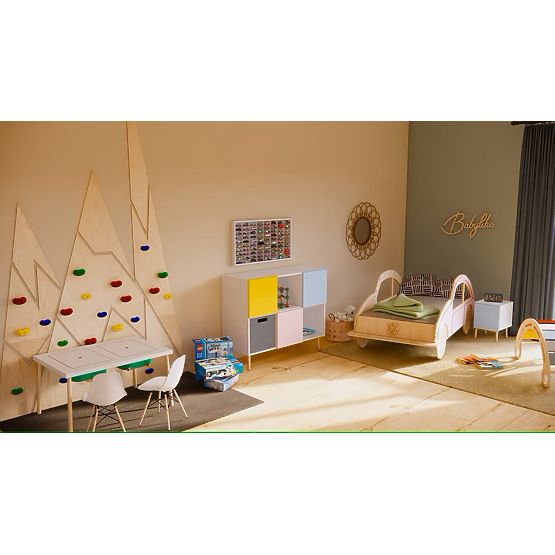 Police na autíčka Hot Wheels - přírodní, 80 míst