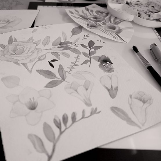 Polštář s ušima Noční květy