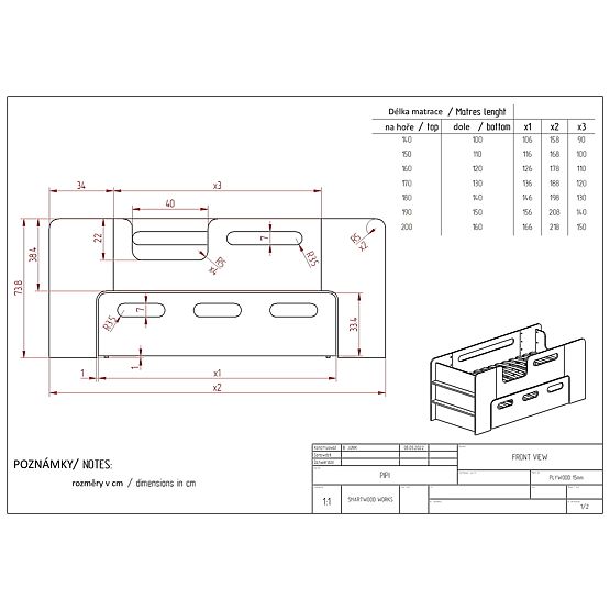 Postel se šuplíkem Thomas