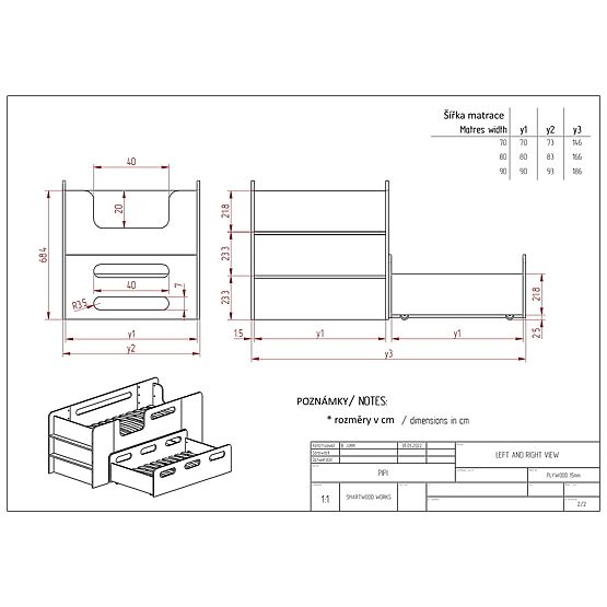 Postel se šuplíkem Thomas