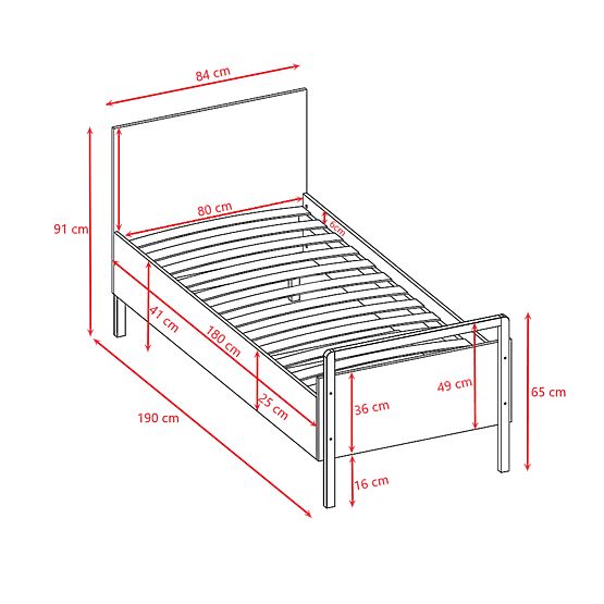 Postel Viktor 180 x 80 - bílá