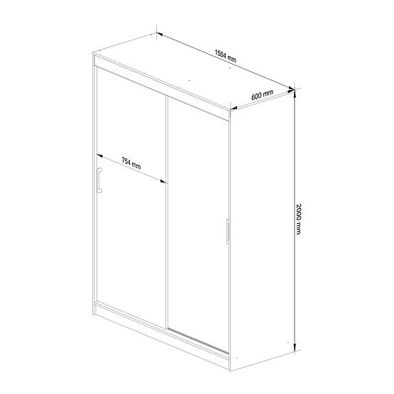 POSUVNÁ SKŘÍŇ 150cm CLP SONOMA