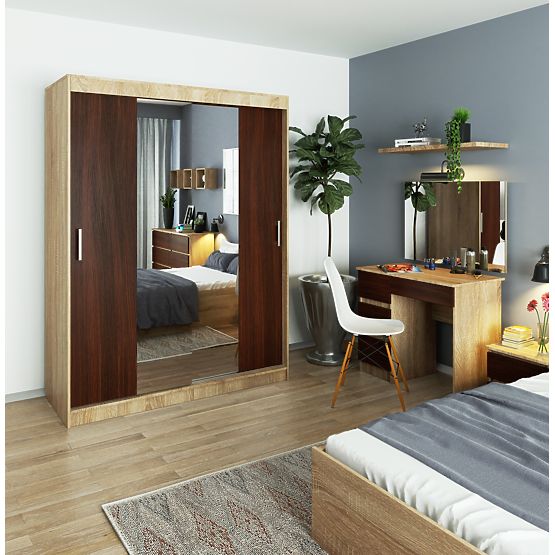 POSUVNÁ SKŘÍŇ 150cm CLP SONOMA / WENGE