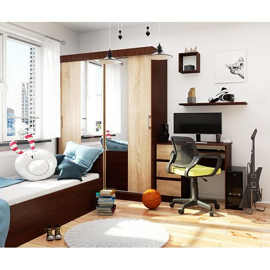 POSUVNÁ SKŘÍŇ 150cm CLP WENGE / SONOMA