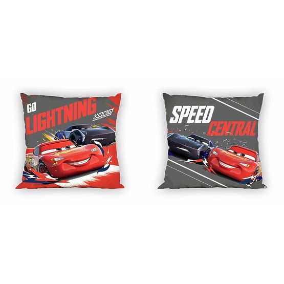 Povlak na polštář 40x40 Cars - Blesk McQueen a Jackson Hrom