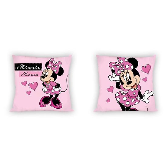 Povlak na polštářek 40x40 - Minnie Mouse - růžový