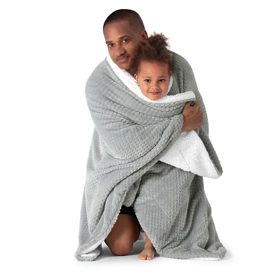 Přehoz SHLEEPY šedá barva s žakárovým vzorem klasický styl 220x240