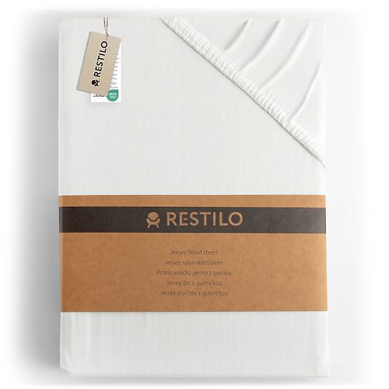 Prostěradlo AMBER barva bílá klasický styl materiál jersey 180-200x200 DecoKing
