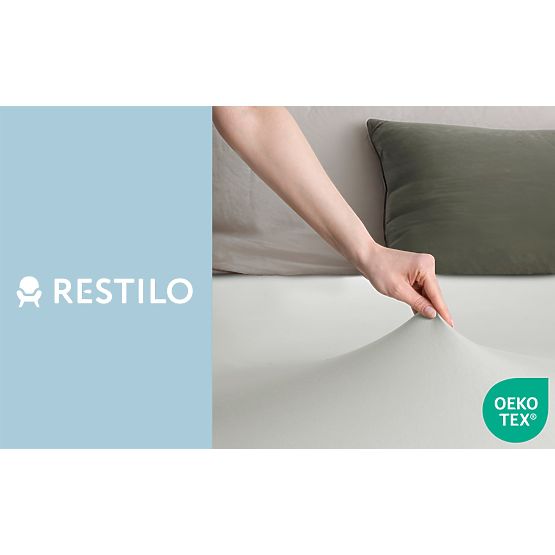 Prostěradlo AMBER barva bílá klasický styl materiál jersey 80-90x200 DecoKing