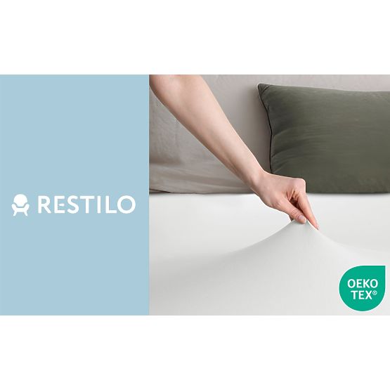 Prostěradlo AMBER barva bílá klasický styl materiál jersey 80-90x200 DecoKing