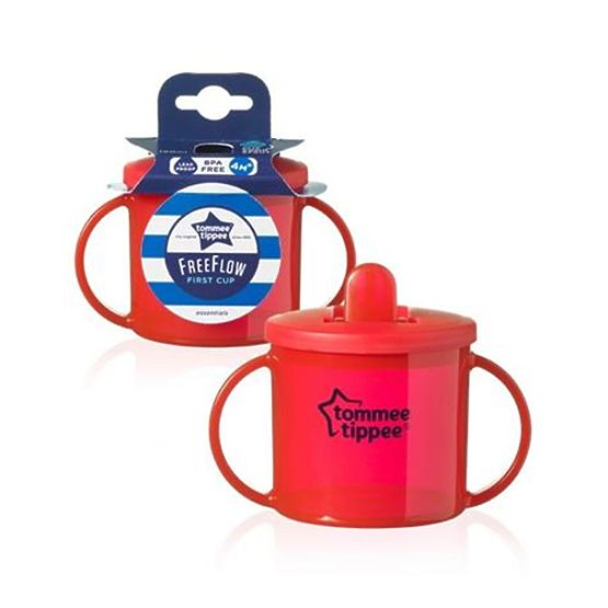 První dětský hrneček Tommee Tippee 190 ml červený Černá
