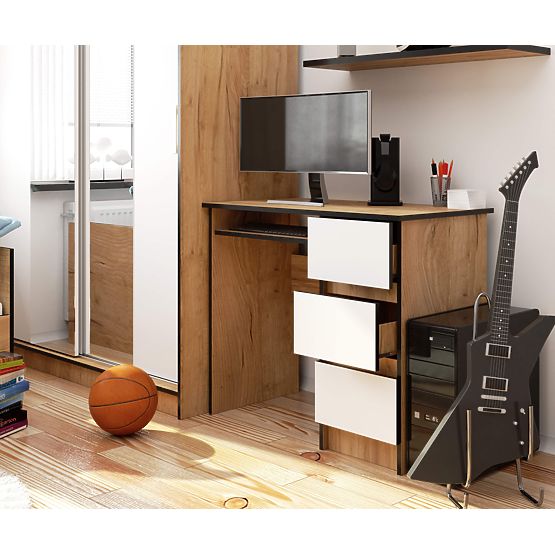 PSACÍ STŮL A-6 CLP DUB CRAFT / BÍLÝ PRAVOSTRANNÝ