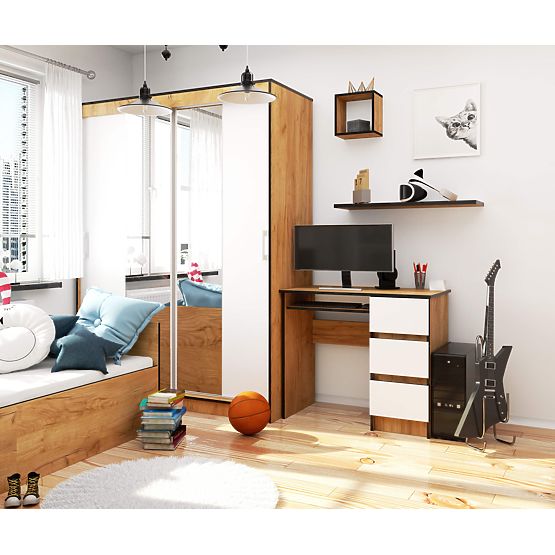 PSACÍ STŮL A-6 CLP DUB CRAFT / BÍLÝ PRAVOSTRANNÝ