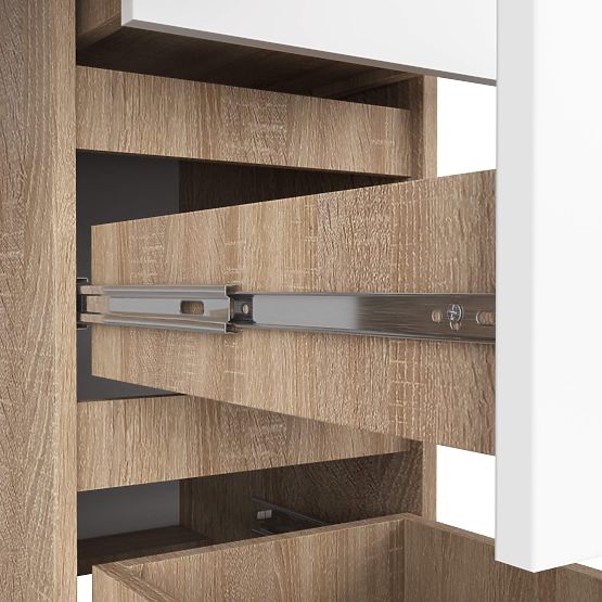 PSACÍ STŮL A-7 CLP SONOMA / BÍLÝ PK PRAVOSTRANNÝ