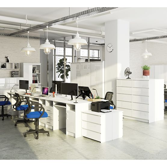 PSACÍ STŮL ANA PK BÍLÝ / BÍLÝ LESK