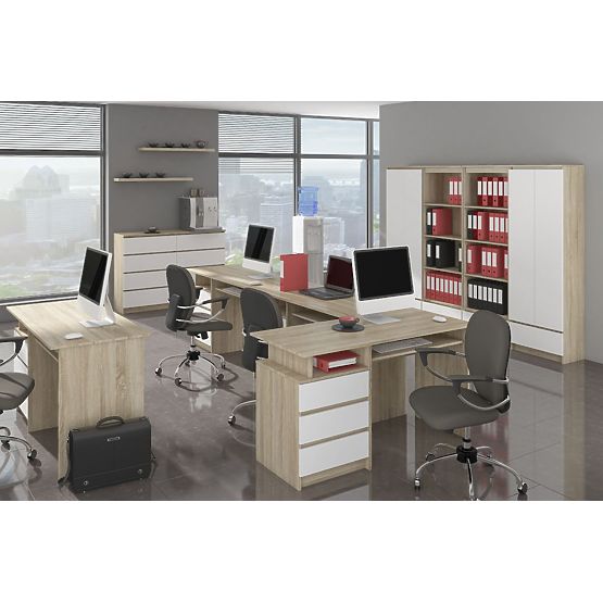 PSACÍ STŮL CLP 135cm PK SONOMA / BÍLÝ