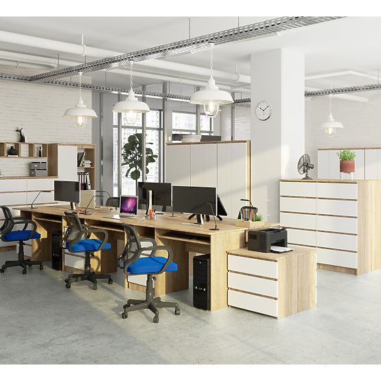 PSACÍ STŮL CLP 135cm PK SONOMA / BÍLÝ