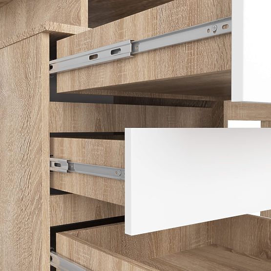 PSACÍ STŮL CLP 135cm PK SONOMA / BÍLÝ