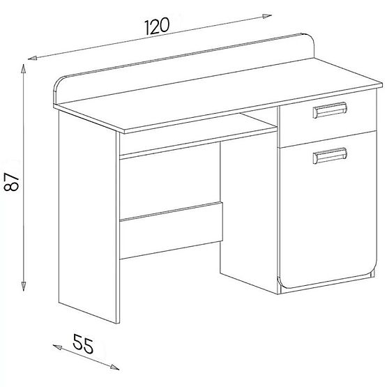 Psací stůl Lorento - limetka