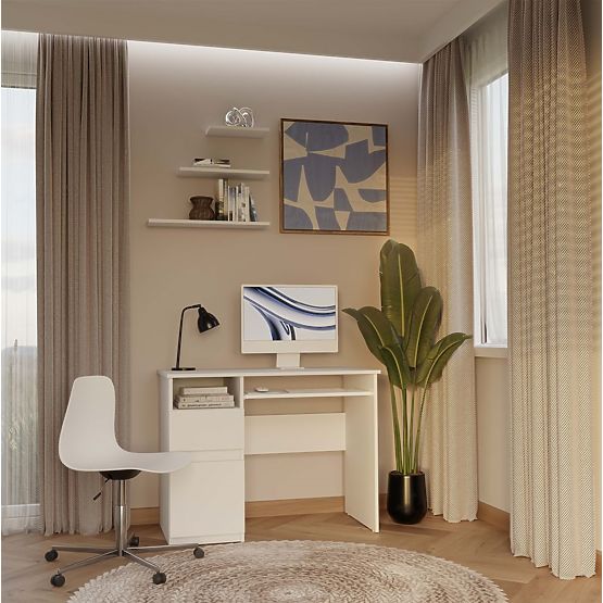 Psací stůl PORTO LEVÝ BÍLÝ