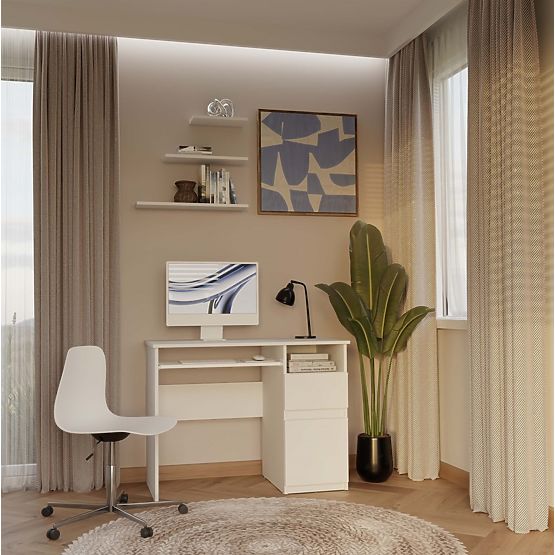 Psací stůl PORTO PRAVÝ BÍLÝ