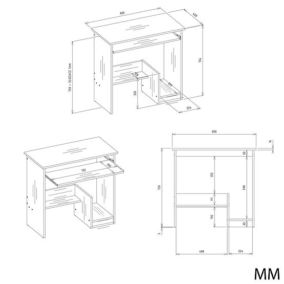 Psací stůl ROSA BÍLÝ