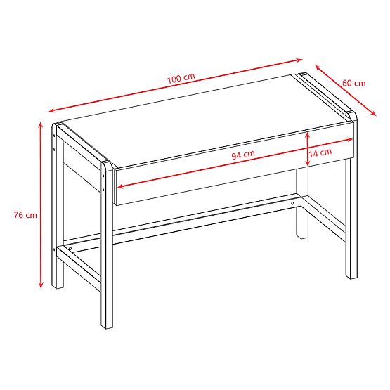 Psací stůl Viktor - bílý