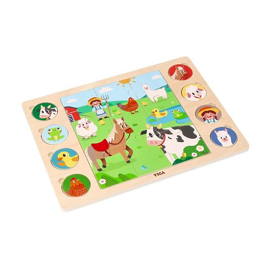 Puzzle 2v1 Farma - skládačka najdi stín