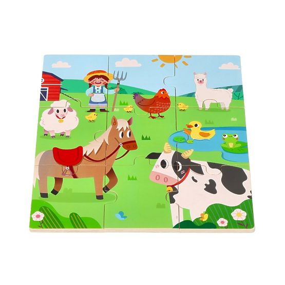 Puzzle 2v1 Farma - skládačka najdi stín