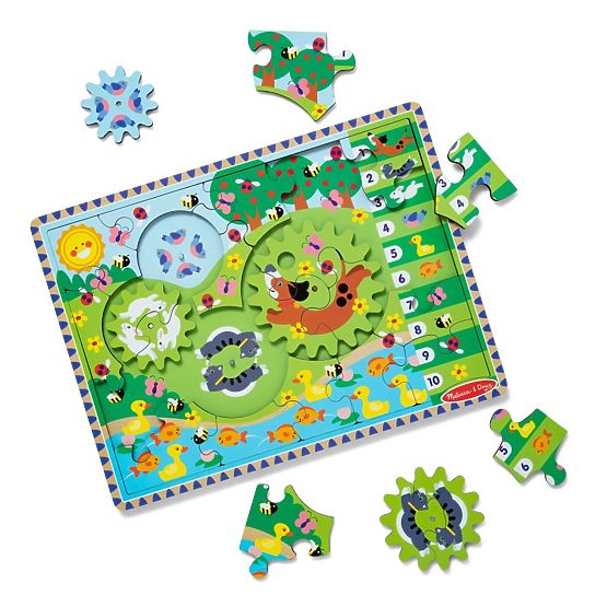 Puzzle s ozubenými koly Závod zvířat