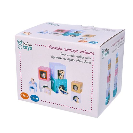 Pyramida z kelímků arktická zvířata