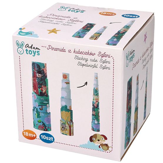 Pyramida z kelímků Safari