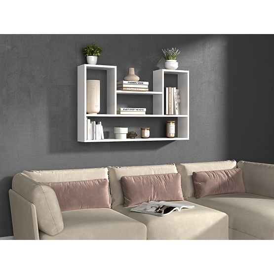 Regál BILBAO 4P BÍLÝ