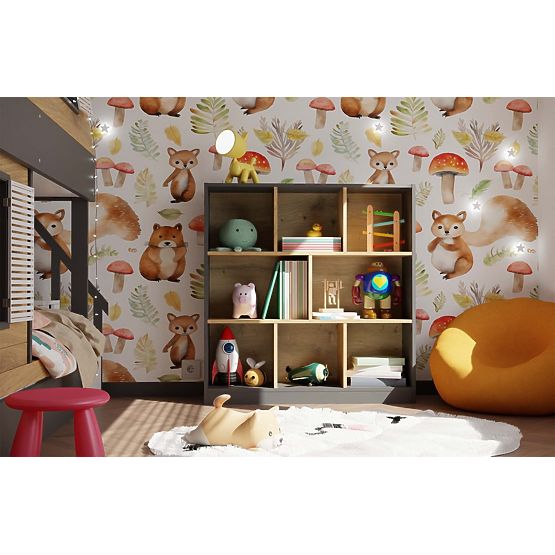 Regál Fiesta 8P ANTRACIT DUB ARTISAN